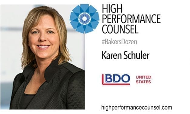 On #FearlessLaw: BDO’s Karen Schuler Speaks With High Performance Counsel